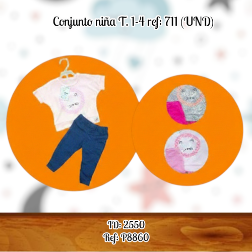 Conjunto  niña T. 1-4 ref: 711 (UND)