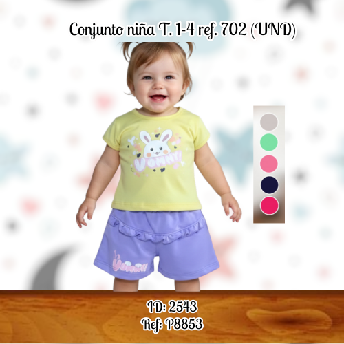 Conjunto niña  T. 1-4 ref. 702 (UND)