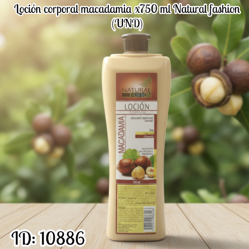 Loción corporal macadamia x750 ml Natural fashion (UND)
