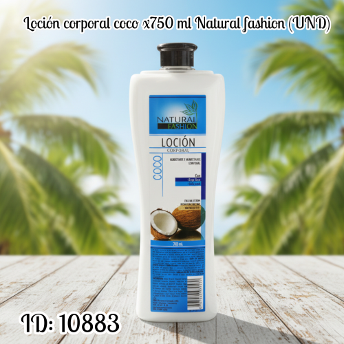 Loción corporal coco x750 ml Natural fashion (UND)