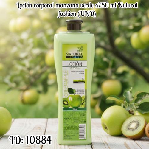 Loción corporal manzana verde x750 ml Natural fashion (UND)