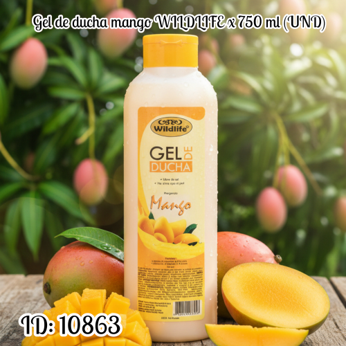 Gel de ducha mango WILDLIFE x 750 ml (UND)