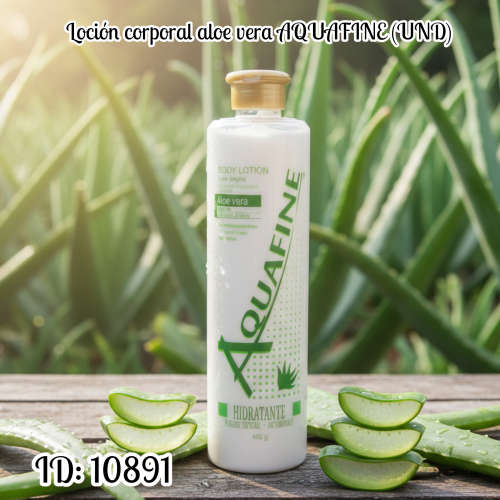 Loción corporal aloe vera AQUAFINE 480 ml (UND)