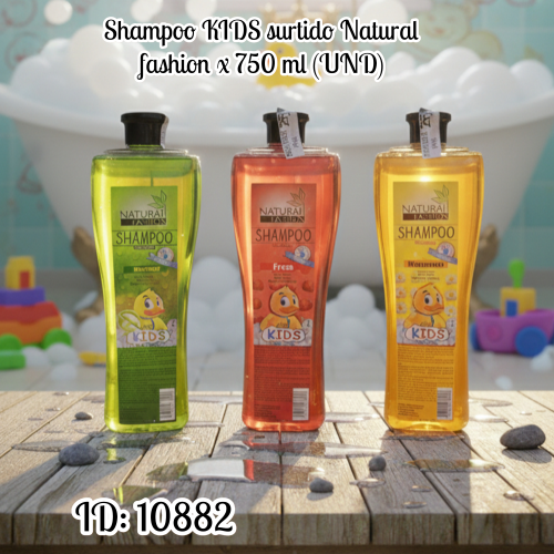 Shampoo KIDS surtido Natural fashion x 750 ml (UND)
