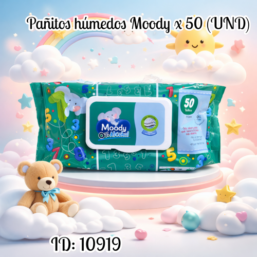 Pañitos húmedos Moody x 50 (UND)