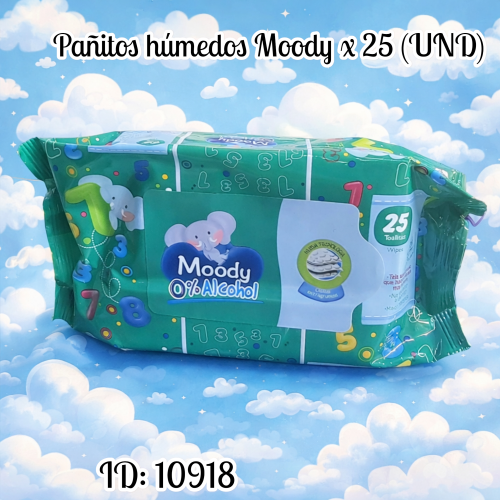 Pañitos húmedos Moody x 25 (UND)