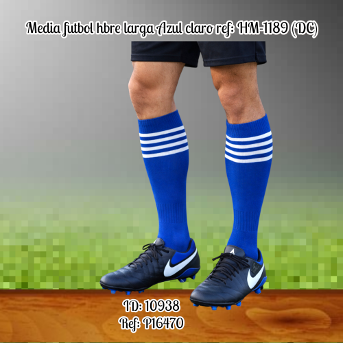Media futbol hbre larga Azul claro ref: HM-1189 (DC)