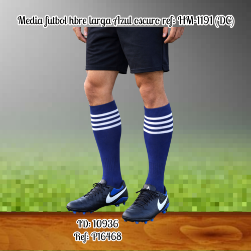 Media futbol hbre larga Azul oscuro ref: HM-1191 (DC)