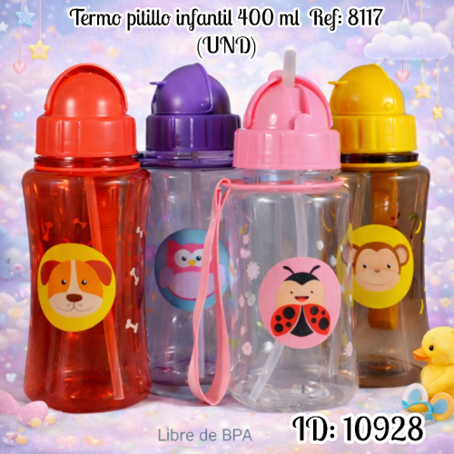 Termo pitillo infantil 400 ml  Ref: 8117 (UND)