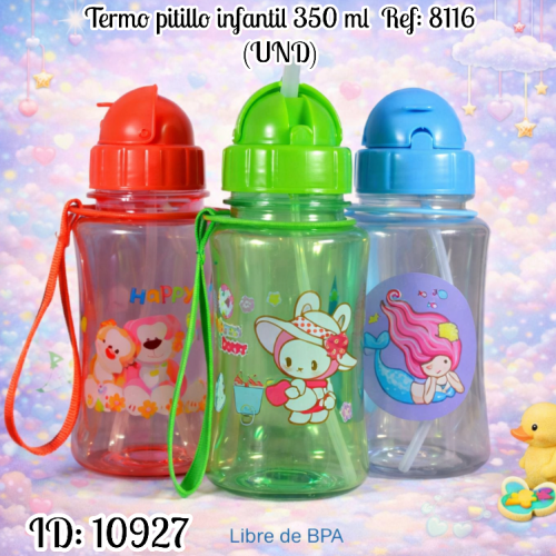 Termo pitillo infantil 350 ml  Ref: 8116 (UND)