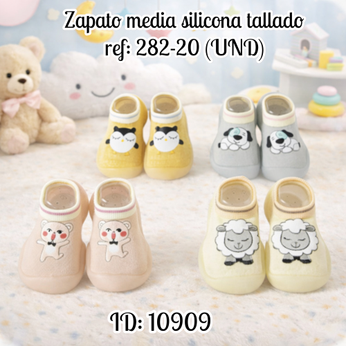 Zapato media silicona tallado ref: 282-20 (UND)