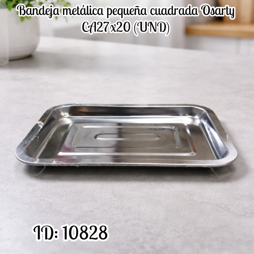 Bandeja metálica pequeña cuadrada Osarty CA27x20 (UND)