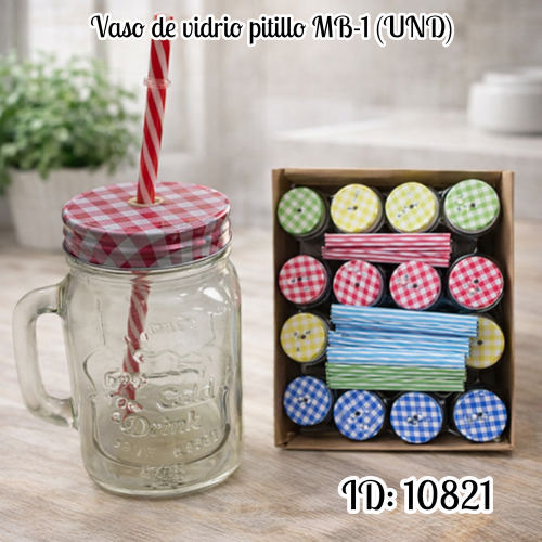Vaso de vidrio pitillo MB-1 (UND)