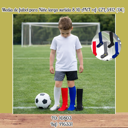 Media de futbol para Niño larga surtida  8-10 ANT ref: CZL-5412 (DC)