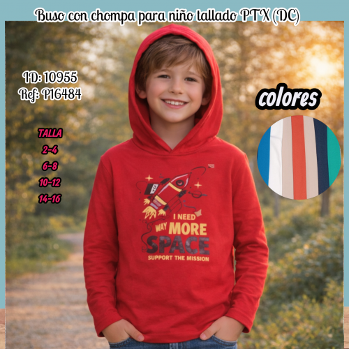 Buso con chompa para niño tallado PTX (DC)