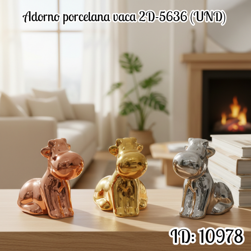 Adorno porcelana vaca  2D-5636  (UND)