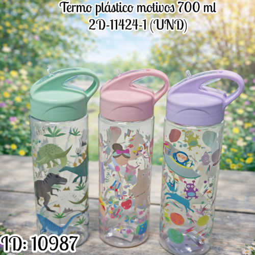 Termo plástico motivos 700 ml 2D-11424-1  (UND)