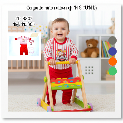 Conjunto niño rallas 446 (UND)