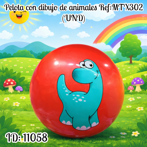 Pelota con dibujo de animales Ref:MTX302 (UND)