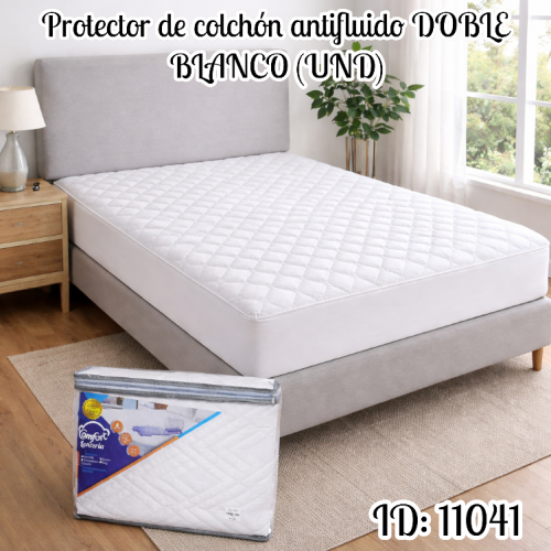 Protector de colchón antifluido DOBLE BLANCO (UND)