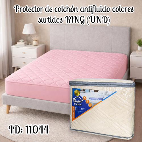 Protector de colchón antifluido colores surtidos KING (UND)