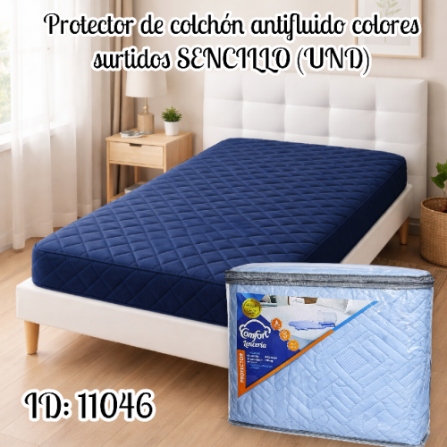 Protector de colchón antifluido colores surtidos SENCILLO (UND)