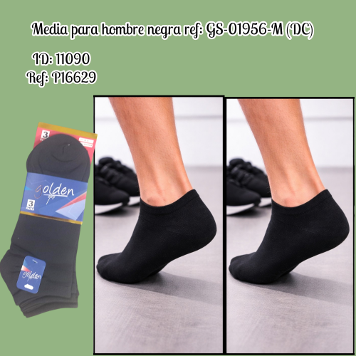 Media para hombre negra ref: GS-01956-M (DC)