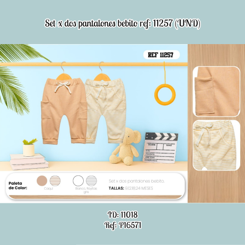 Set x dos pantalones bebito ref: 11257 (UND)