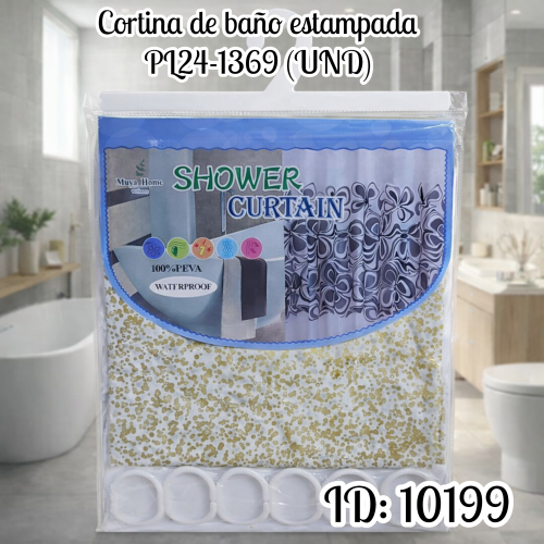 Cortina de baño estampada PL24-1369 (UND)