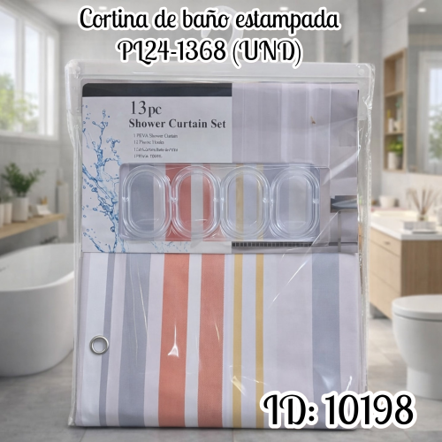 Cortina de baño estampada PL24-1368 (UND)