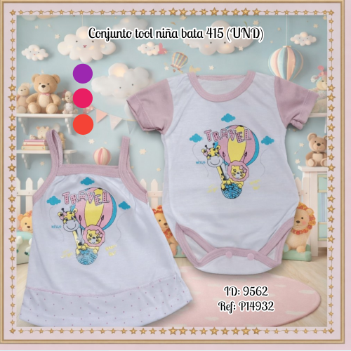 Conjunto tool niña bata unicornio 415 (UND)