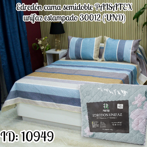 Edredón cama semidoble PAISATEX unifaz estampado 30012 (UND)