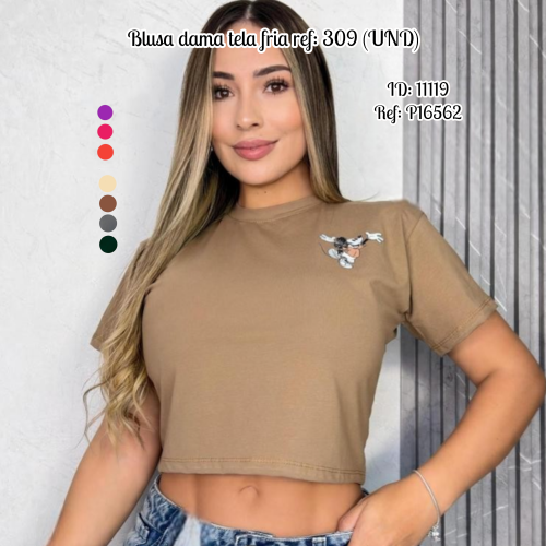 Blusa dama tela fria ref: 309 (UND)