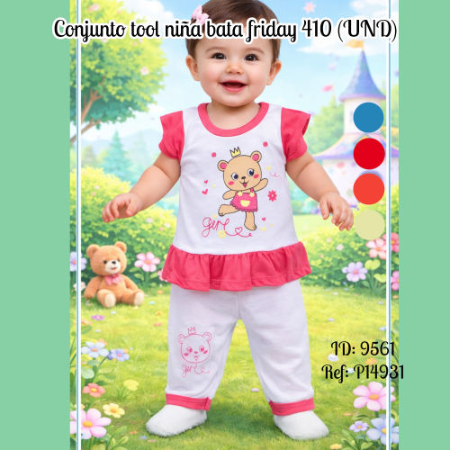 Conjunto tool niña bata friday 410 (UND)