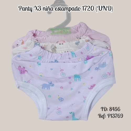 Panty X3 niña estampado 1720 (UND)