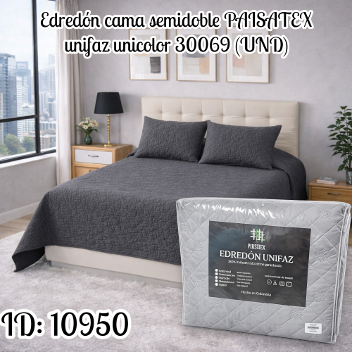 Edredón cama semidoble PAISATEX unifaz unicolor 30069 (UND)