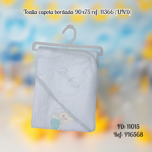 Toalla capota bordada 90x75 ref: 11366 (UND)