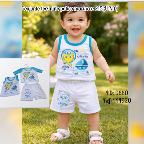 Conjunto tool niño patico marinero 215(UND)