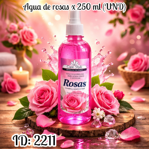 Agua de rosas x250 ml (UND)