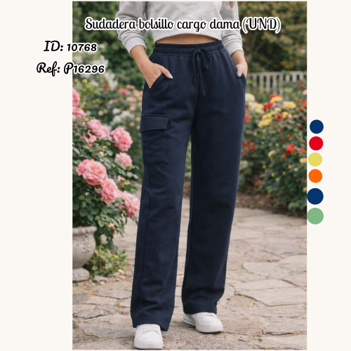 Sudadera bolsillo cargo dama (UND)