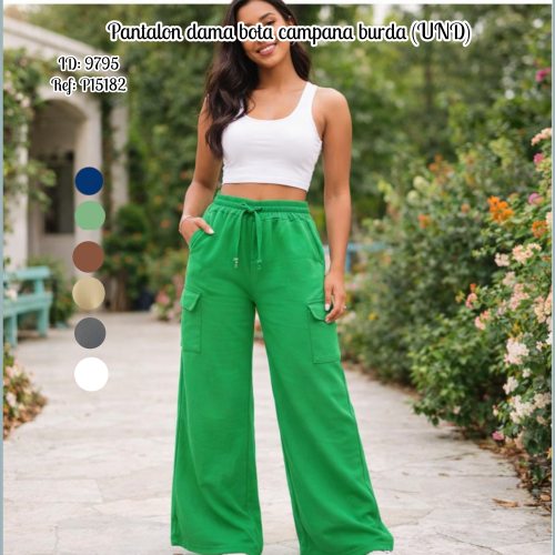 Pantalon dama bota campana burda (UND)
