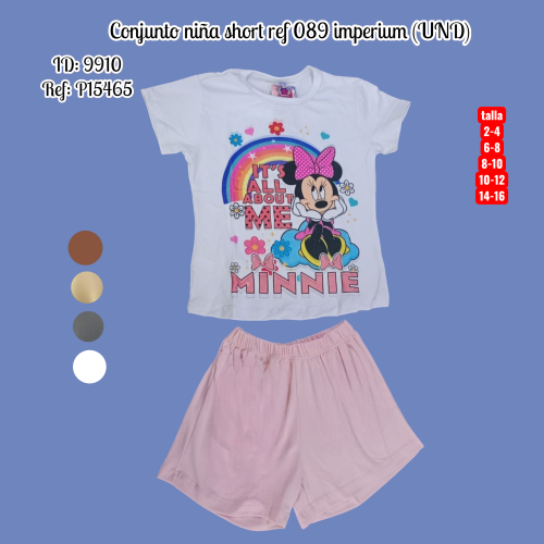 Conjunto niña short   ref 089 imperium (UND)