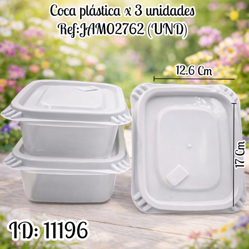 Coca plástica x 3 unidades Ref:JAM02762 (UND)