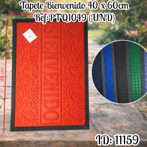 Tapete Bienvenido 40 x 60cm Ref:PTQ1049 (UND)