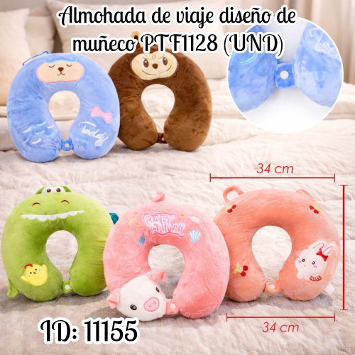 Almohada de viaje diseño de muñeco PTF1128 (UND)