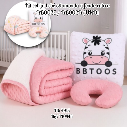 Kit cobija bebé estampada y fondo entero BB002E (UND)