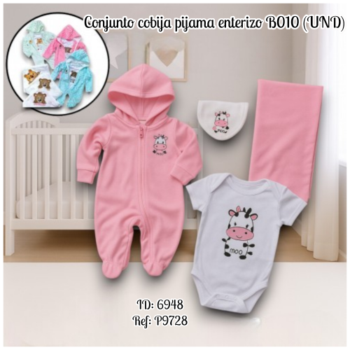 Conjunto cobija pijama enterizo B010 (UND)