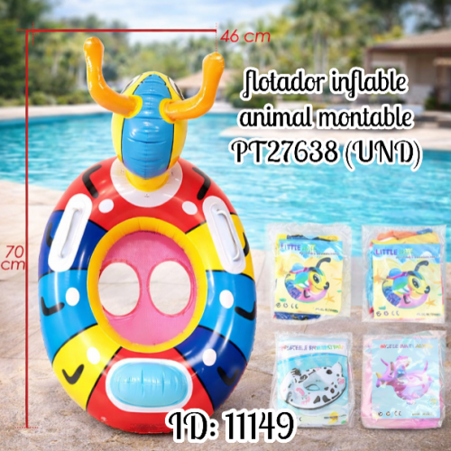 flotador inflable animal montable PT27638 (UND)