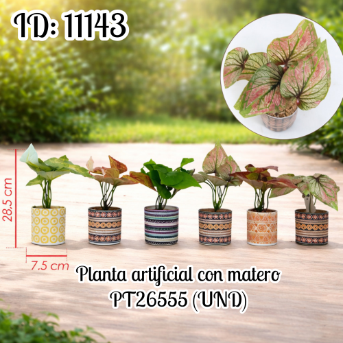 Planta artificial con matero PT26555 (UND)