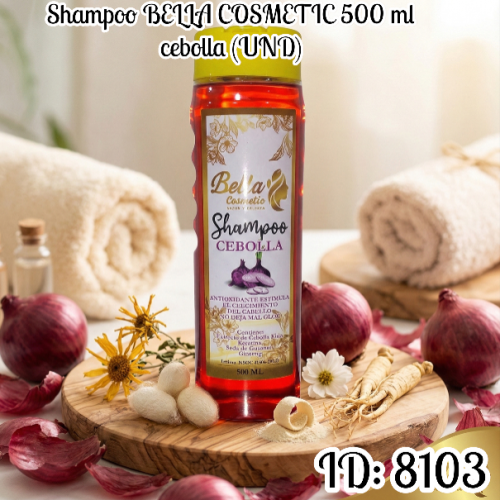 Shampoo BELLA COSMETIC 500 ml cebolla (UND)